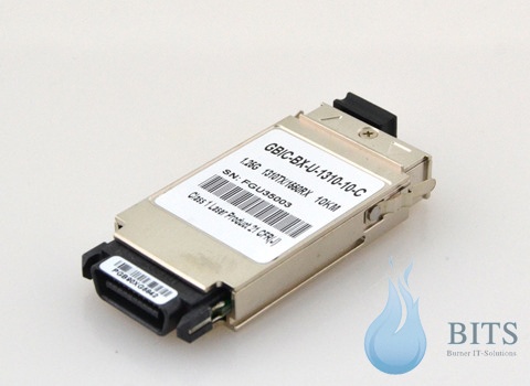 1000BASE-BX-U single fiber GBIC,Tx1310nm/Rx1550nm, 20km Cisco kompatibel