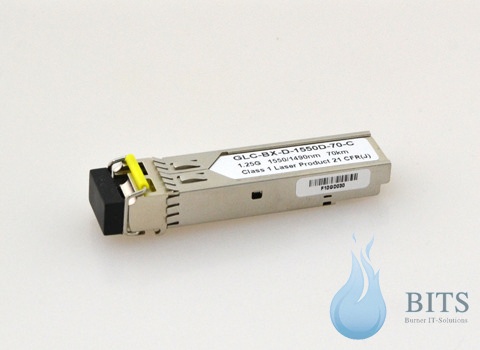 1000BASE-BX-D single fiber,Tx1550nm/Rx1490nm, 70km, Cisco kompatibel.
