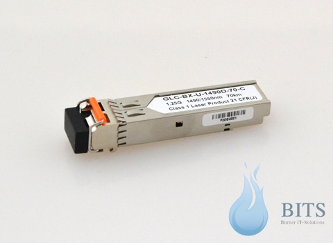 1000BASE-BX-U single fiber,Tx1490nm/Rx1550nm, 70km, Cisco kompatibel
